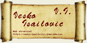 Vesko Isailović vizit kartica